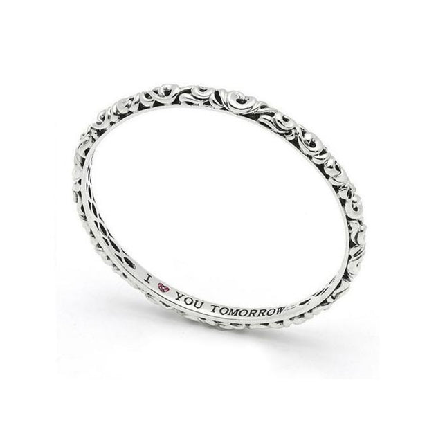 Silver I Love You Today..Tomorrow.. Forever...' Bangle Bracelets